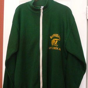 NavPhiBase Lightweight Fleece Jacket Green Champion Brand Vintage X-Large